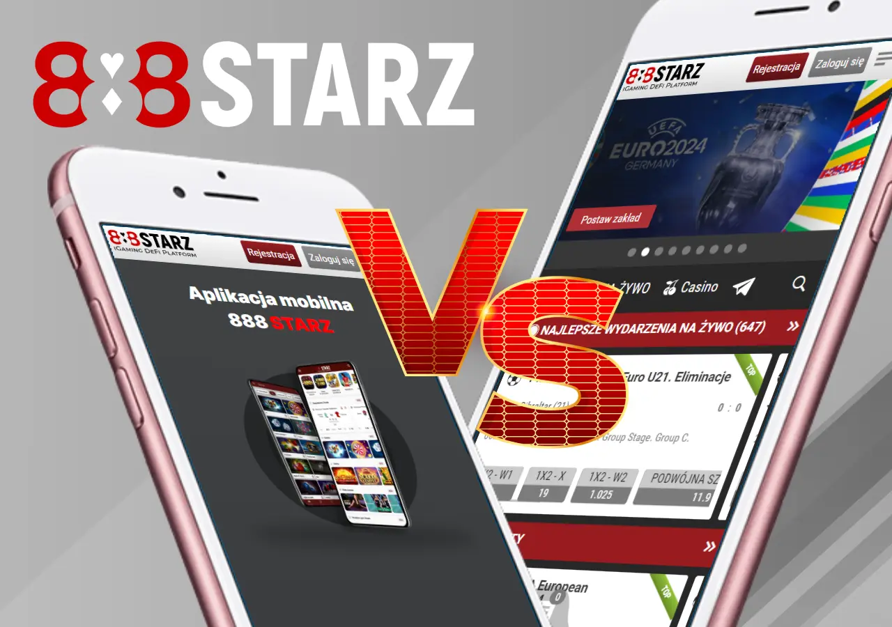 Porównanie aplikacji z mobilną wersją 888Starz