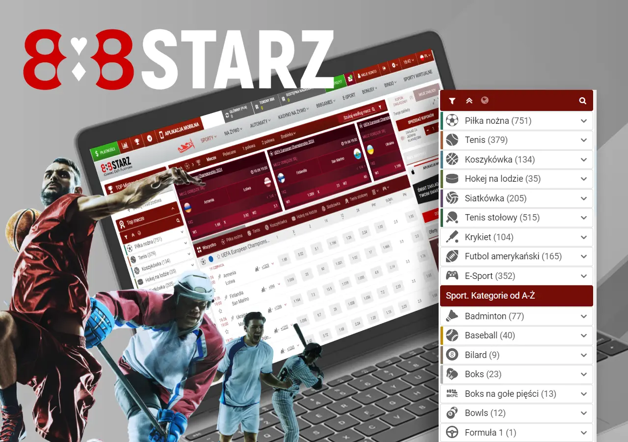 Rynek bukmacherski w 888Starz – jakie zakłady są dostępne?