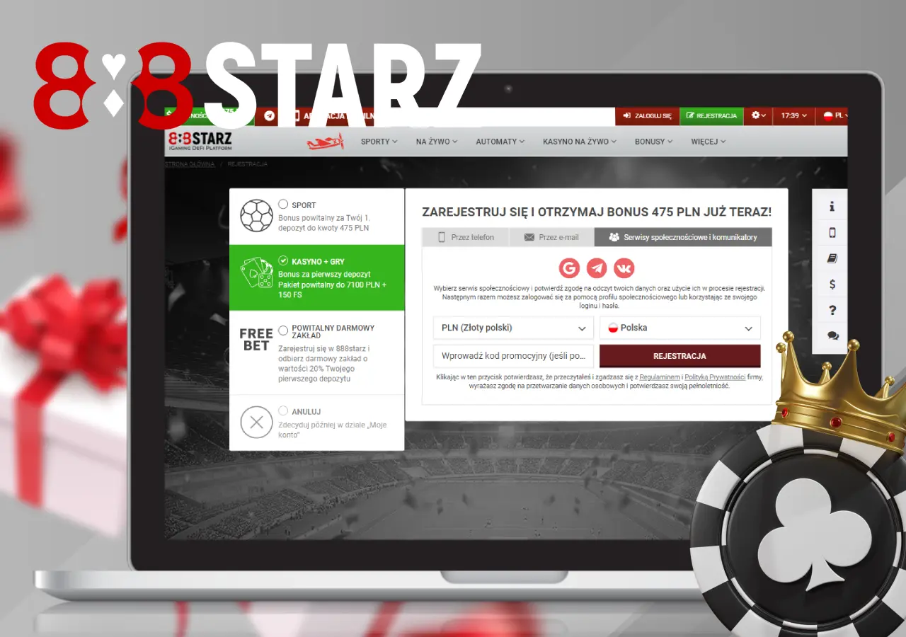starz 888 kasyno bonus powitalny