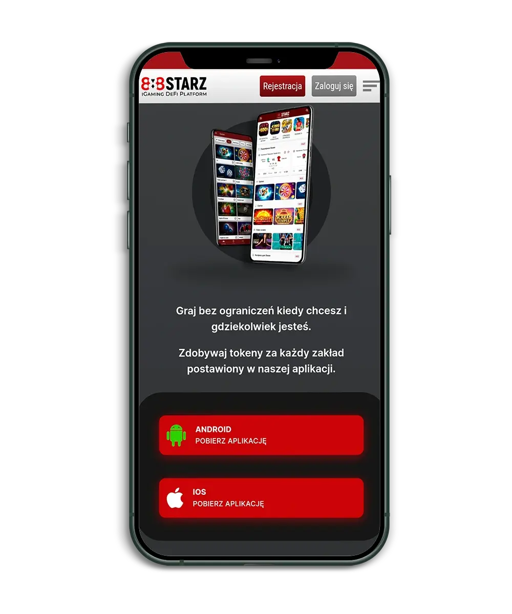 Sekcja, w której znajdziesz aplikację mobilną bukmachera